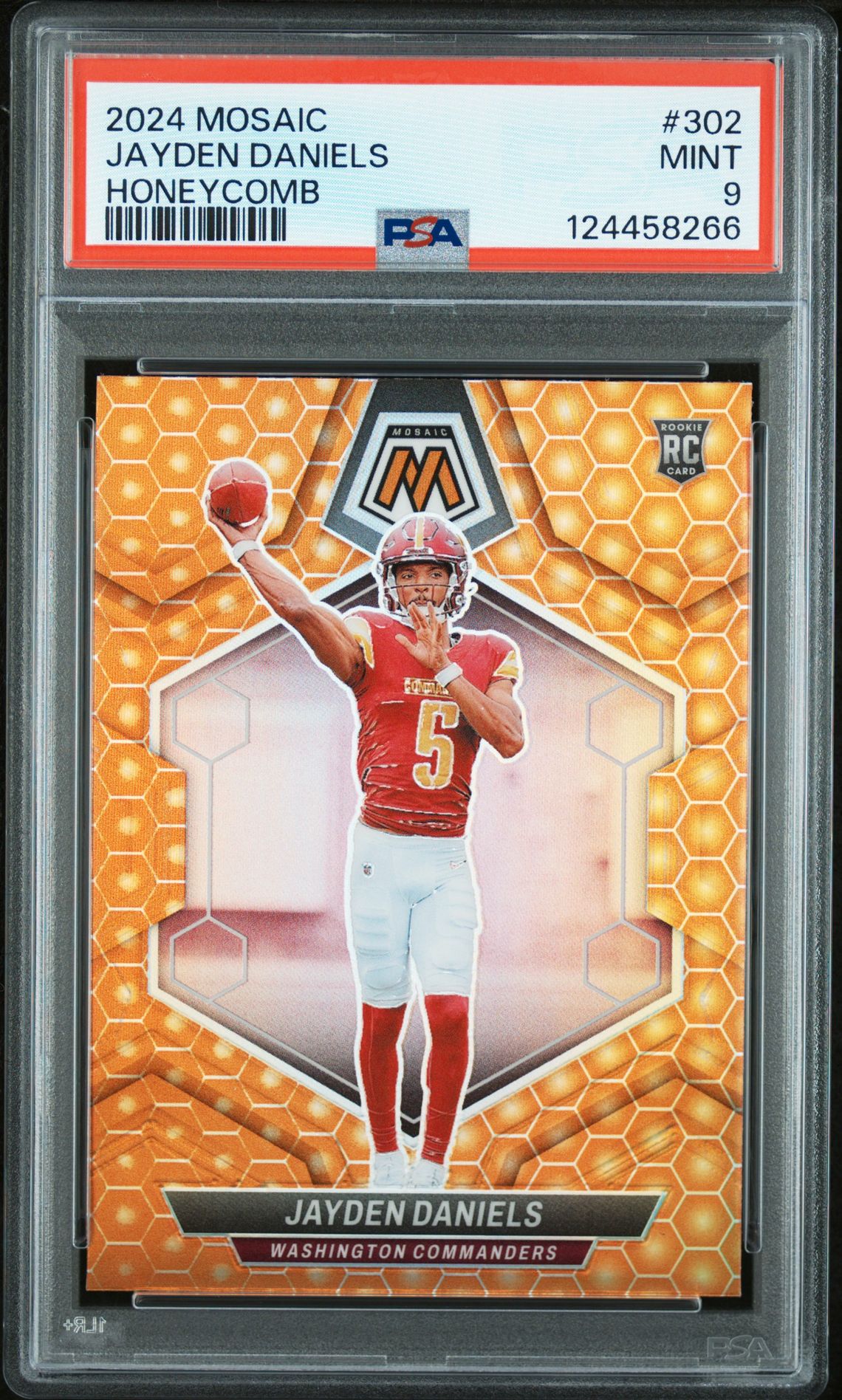 2024 Panini Mosaic Jayden Daniels #302 (Honeycomb) Mint 9 front