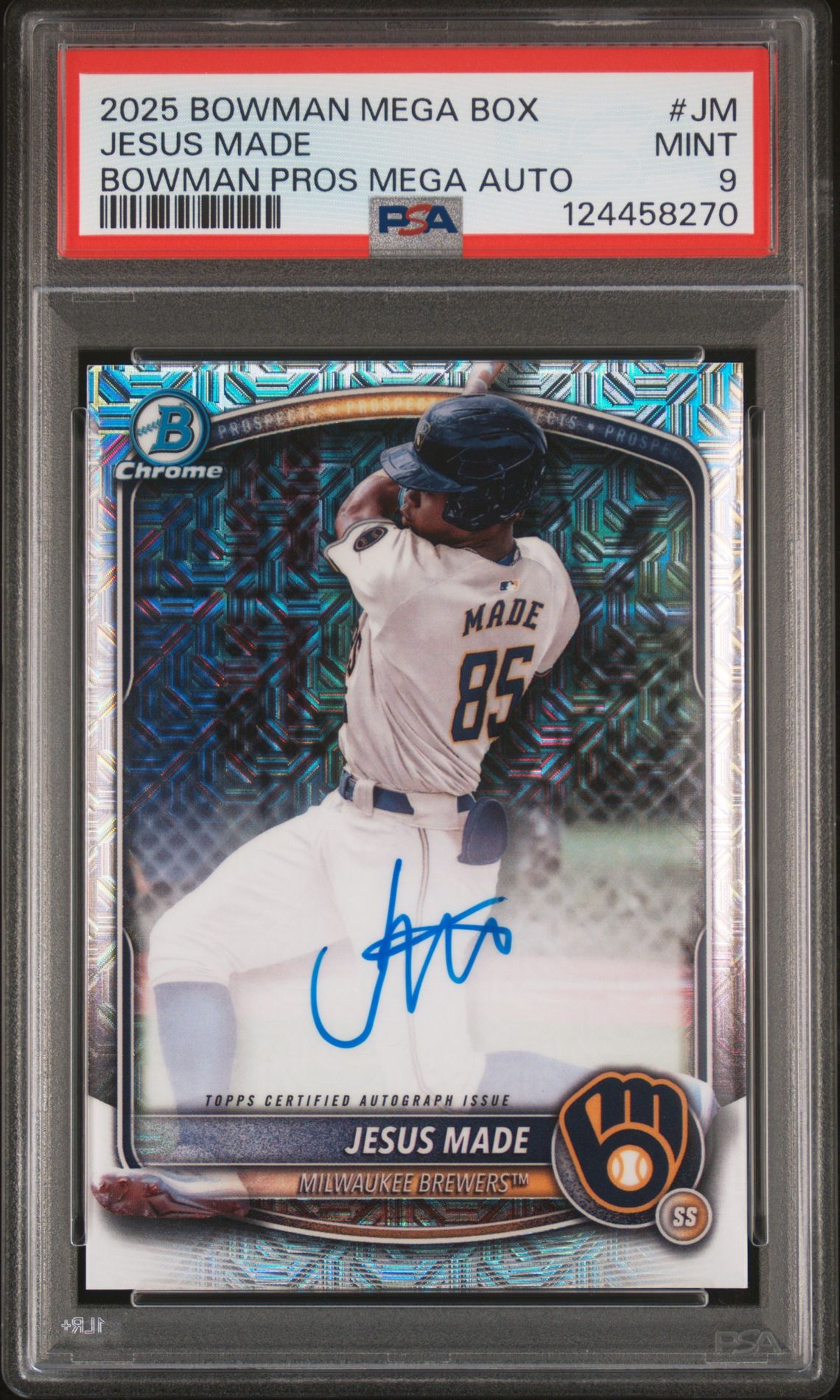 2025 Bowman Mega Box Bowman Prospect Mega Autographs Jesus Made #Jm Mint 9 front