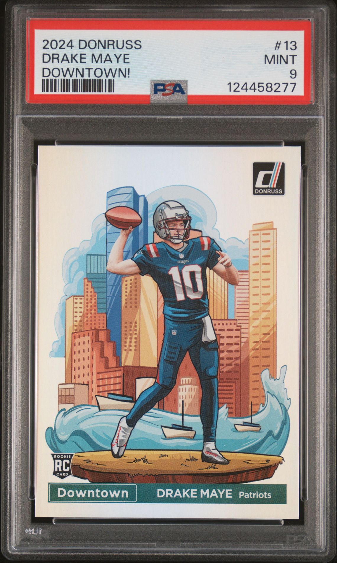 2024 Panini Donruss Downtown! Drake Maye #13 Mint 9 front