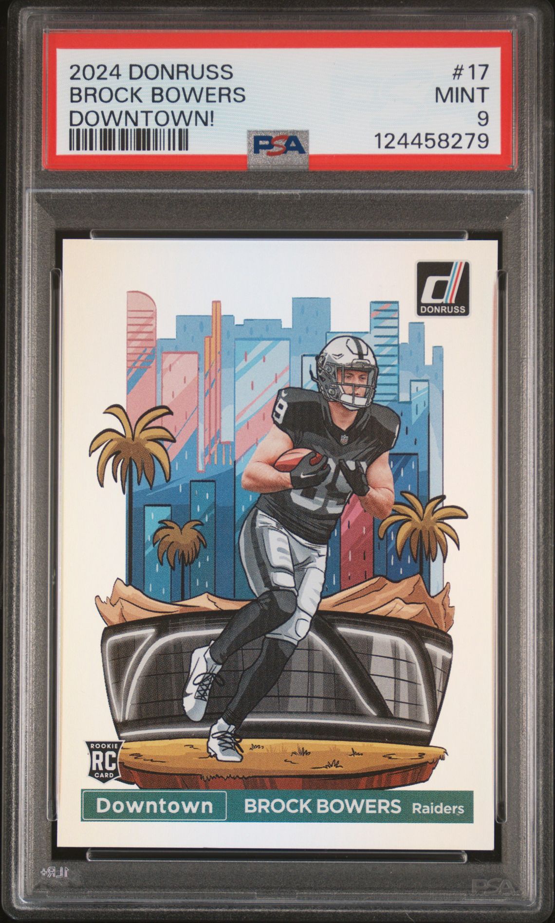 2024 Panini Donruss Downtown! Brock Bowers #17 Mint 9 front
