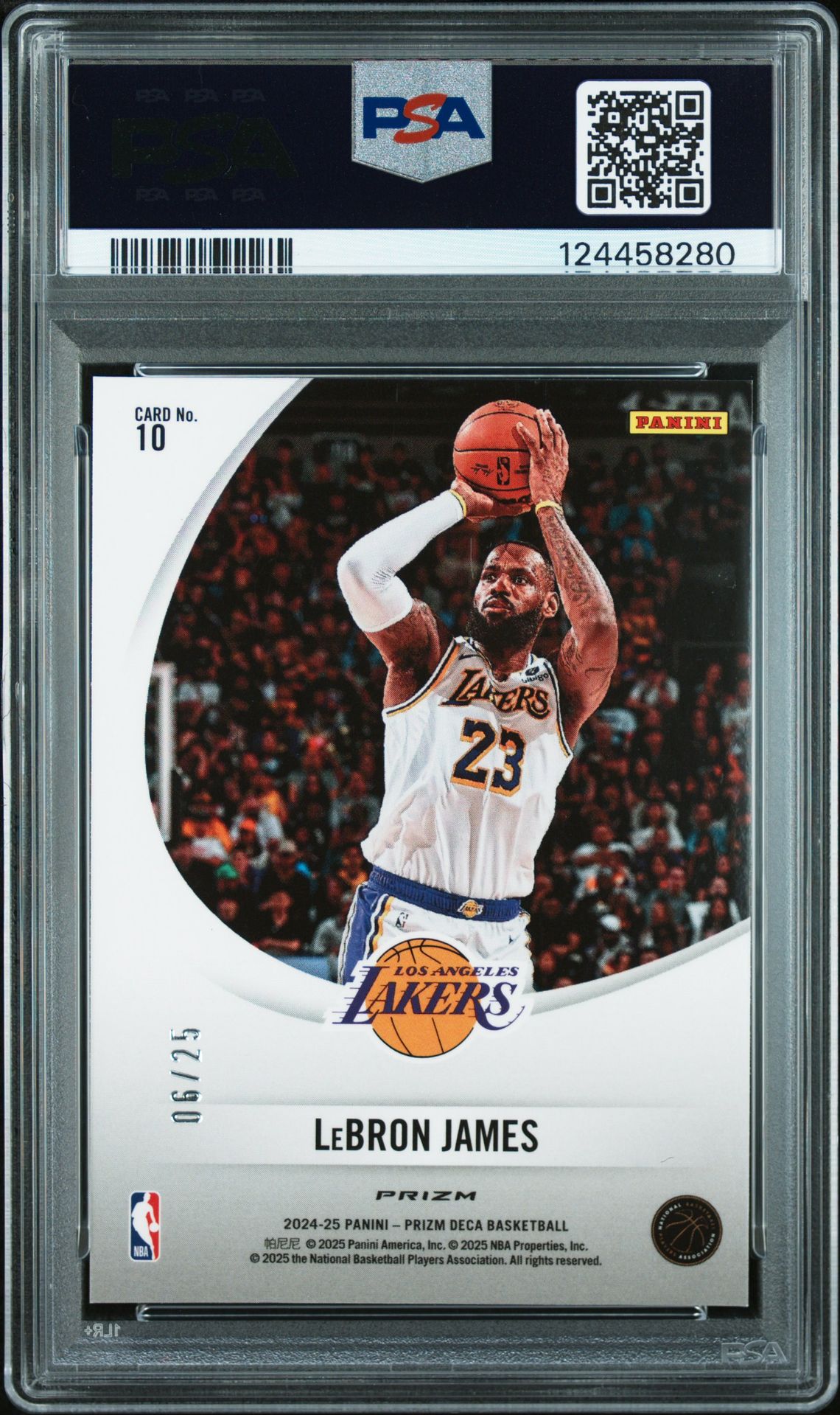 2024 Panini Prizm Deca Downtown Bound Lebron James #10 (Downtown Bound-Mojo Prz) Mint 9 back