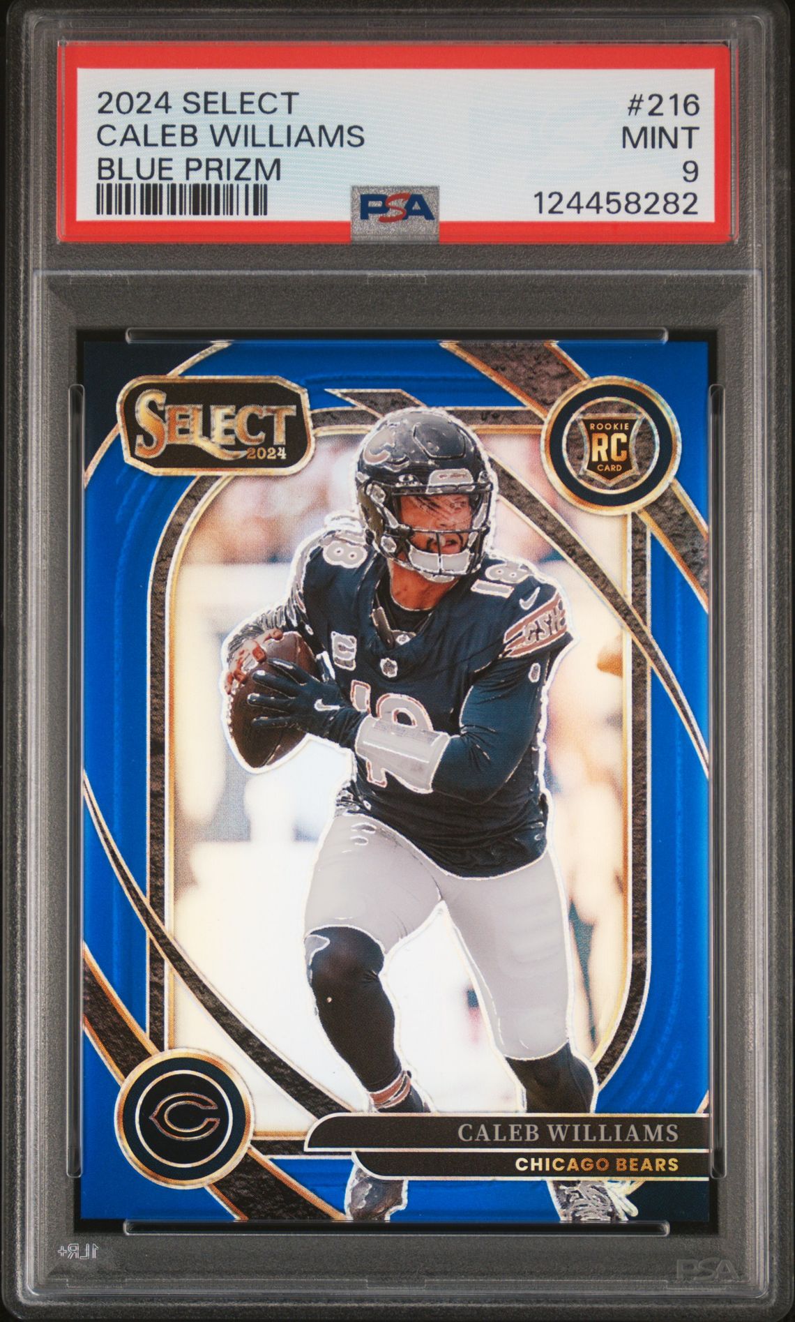 2024 Panini Select Caleb Williams #216 (Blue Prizm) Mint 9 front