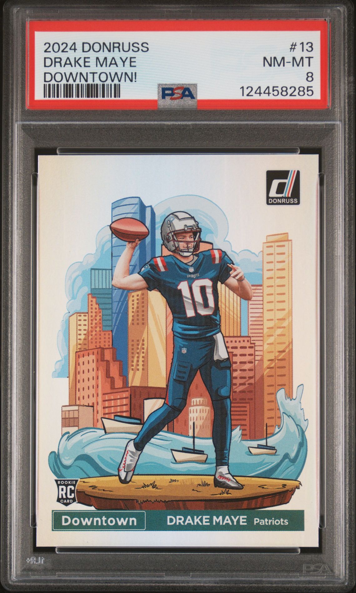 2024 Panini Donruss Downtown! Drake Maye #13 Nm-Mt 8 front