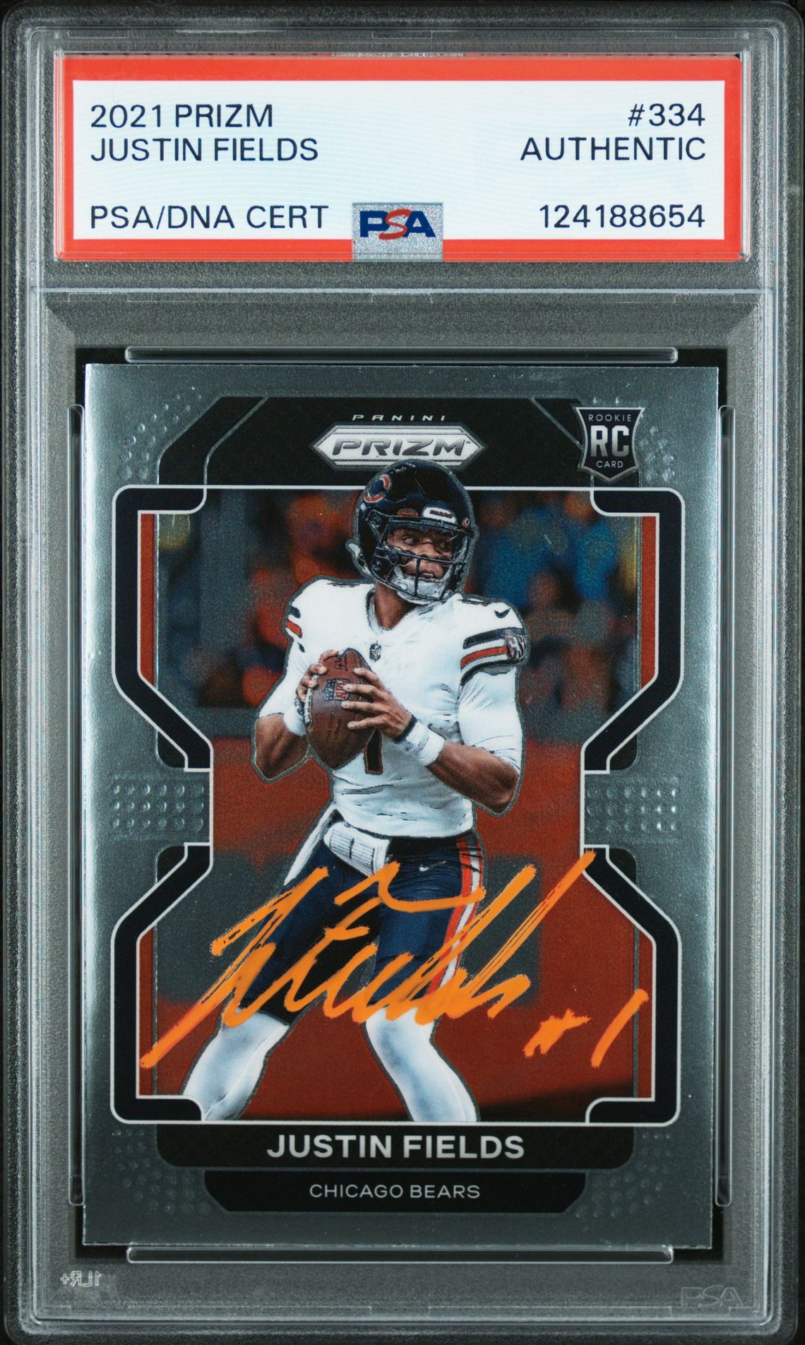 2021 Panini Prizm Justin Fields #334 N0: Authentic front