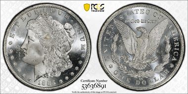 1885-CC $1 MS65+
