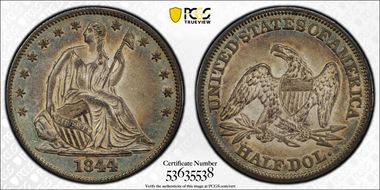 1844 50C AU58