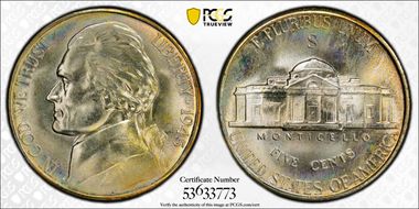 1945-S 5C MS67+ FS
