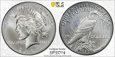 2024 $1 Peace Dollar MS69