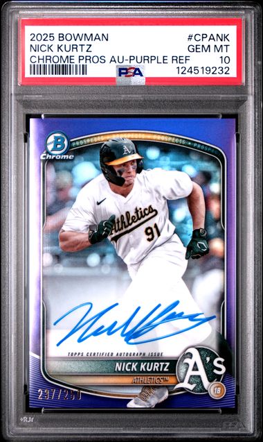 2025 Bowman Bowman Chrome Purple Refractor Purple Refractor front