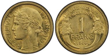 1940 1 Fr Gad-470 F-219 MS65