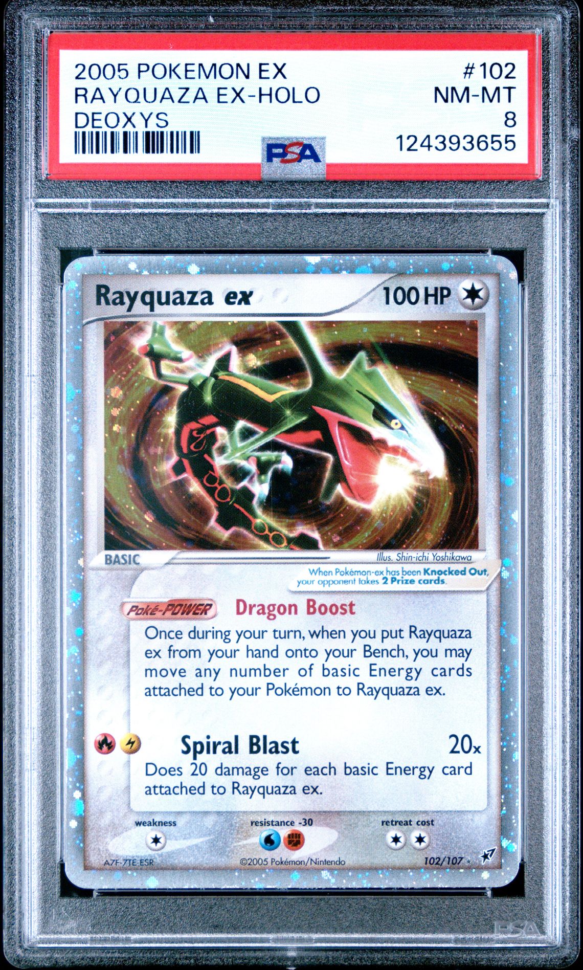 2005 Pokemon POKEMON EX DEOXYS #102 Rayquaza Ex-Holo front