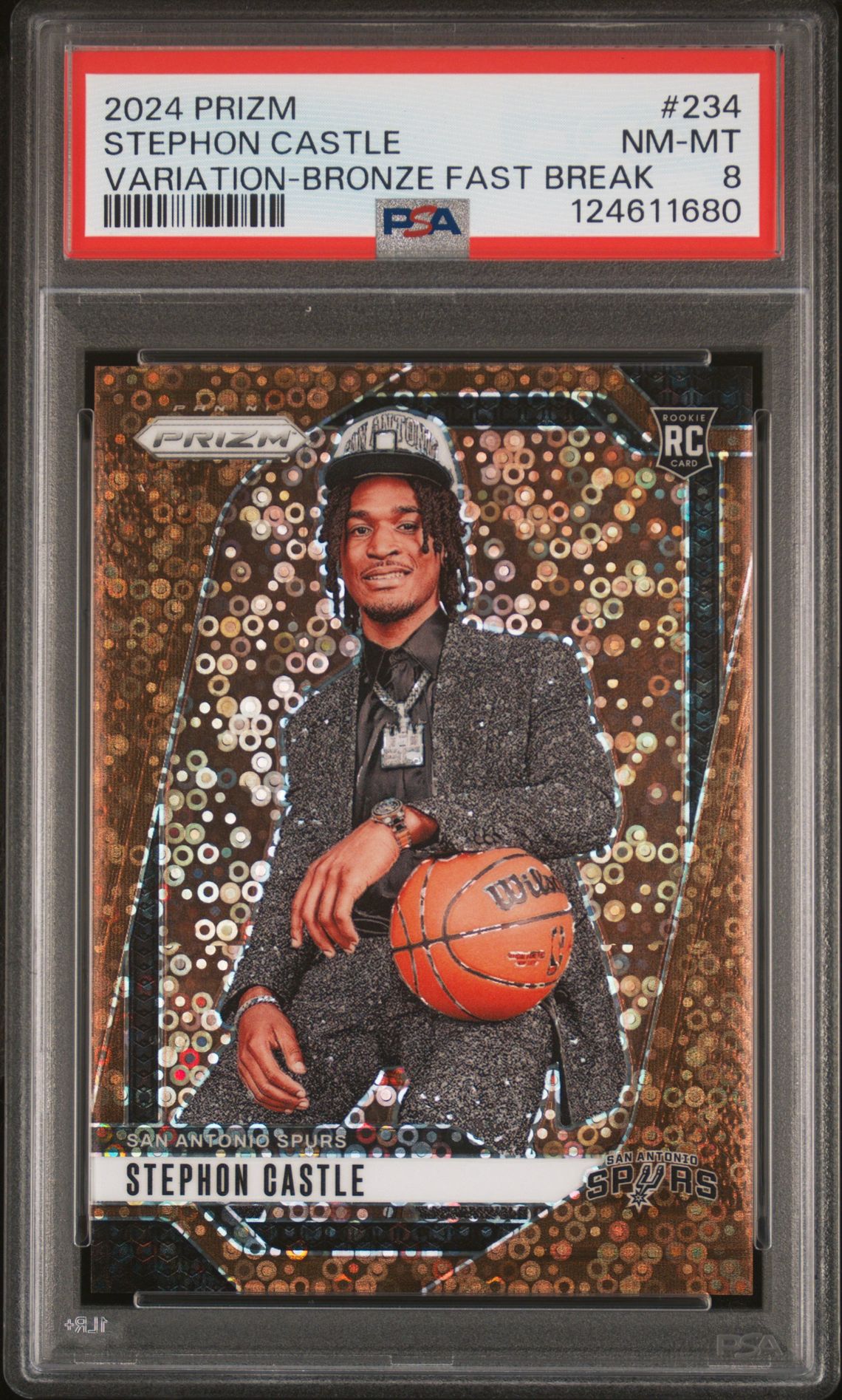 2024 Panini PANINI PRIZM VARIATION-BRONZE FAST BREAK #234 Stephon Castle front