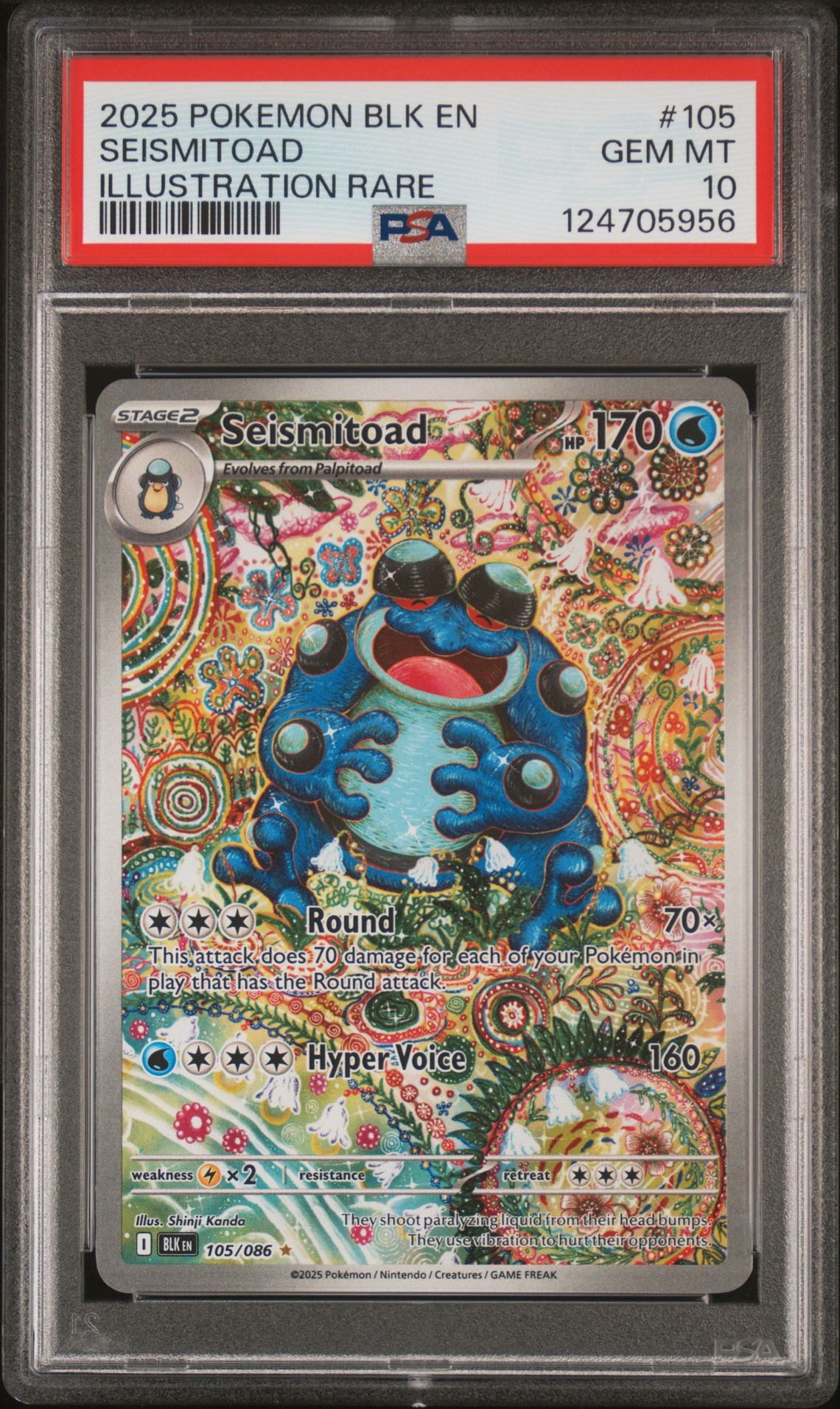 2025 Pokemon #105 Seismitoad front