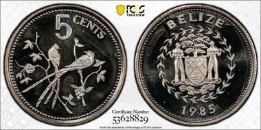 1985 5C KM-91a Ag PR68DCAM