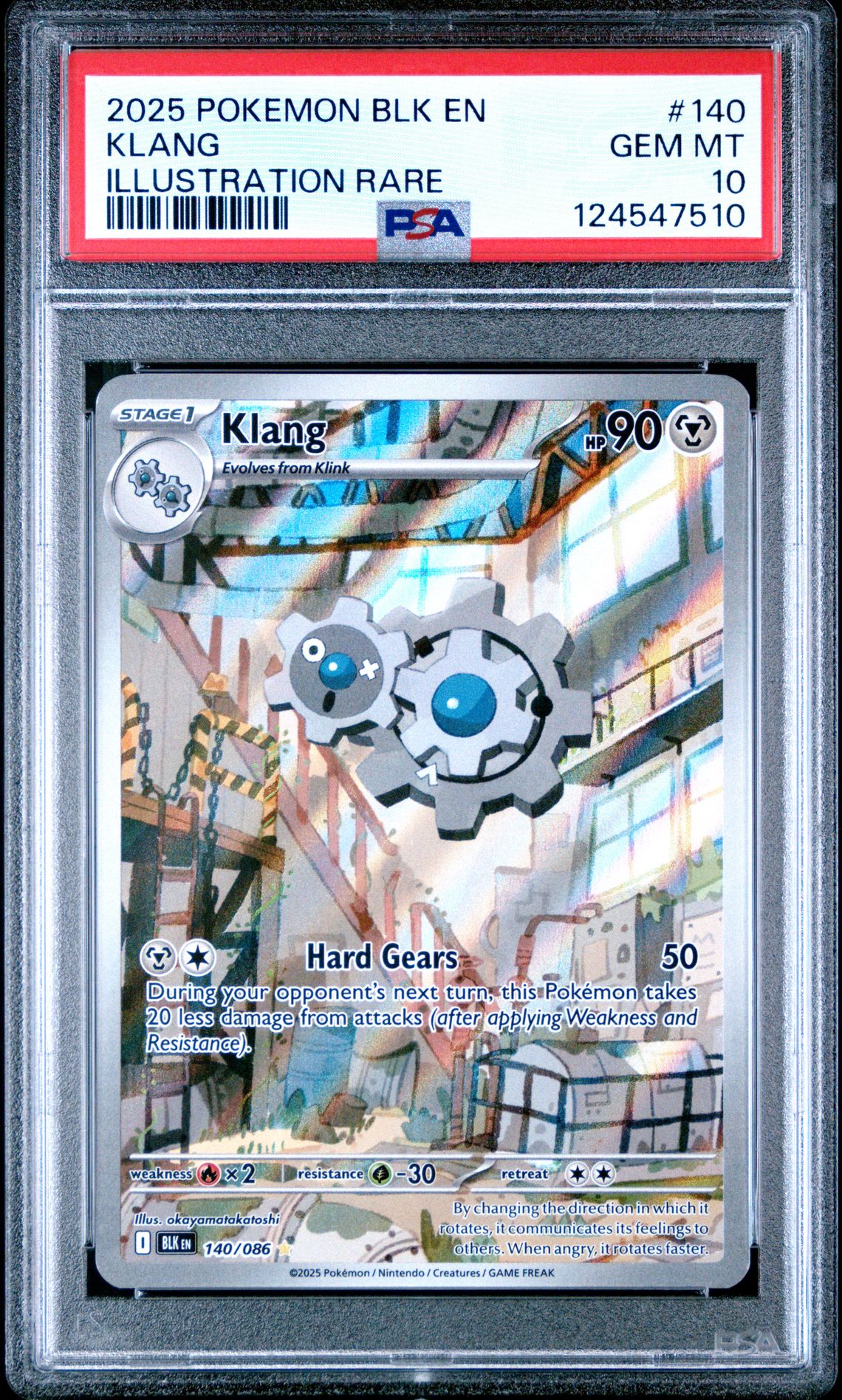 2025 Pokemon POKEMON BLK EN-BLACK BOLT ILLUSTRATION RARE #140 Klang front