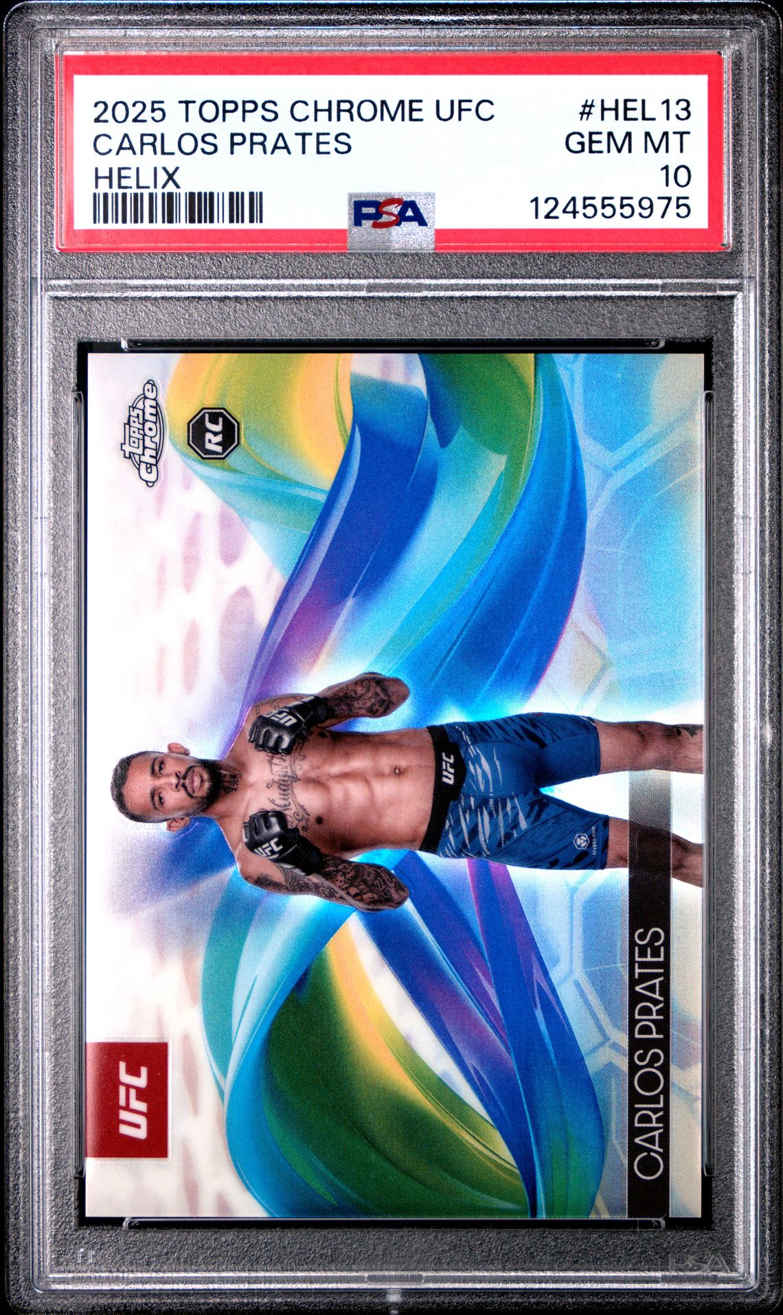 2025 Topps TOPPS CHROME UFC HELIX #HEL13 Carlos Prates front