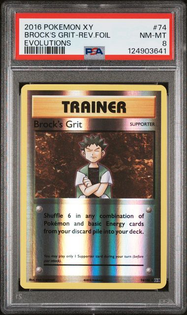 2016 Pokemon XY Evolutions Foil #74 Brock front