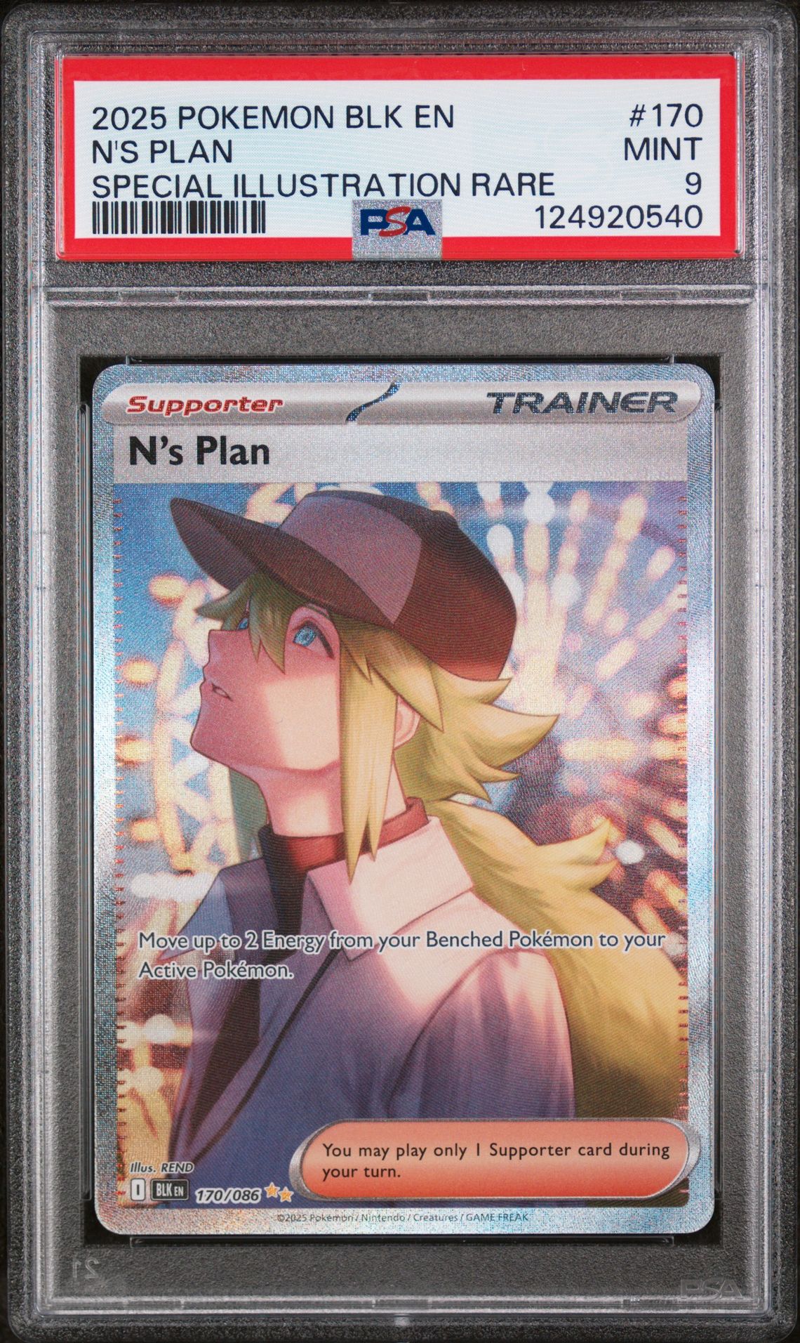 2025 Pokemon POKEMON BLK EN-BLACK BOLT SPECIAL ILLUSTRATION RARE #170 N's Plan front