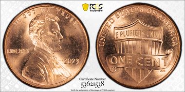 2023 1C Shield, Extra "V" MS65RD