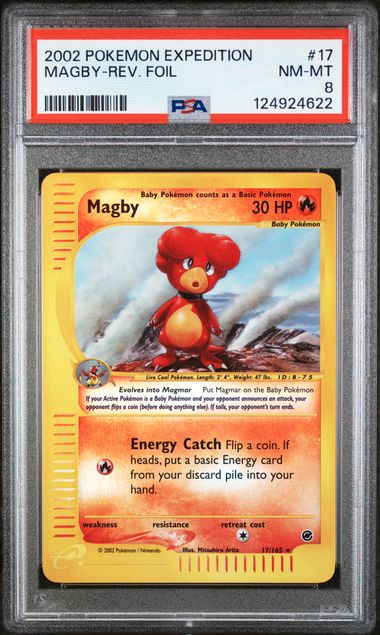 2002 Pokemon Expedition Base Set Foil #17 Magby front