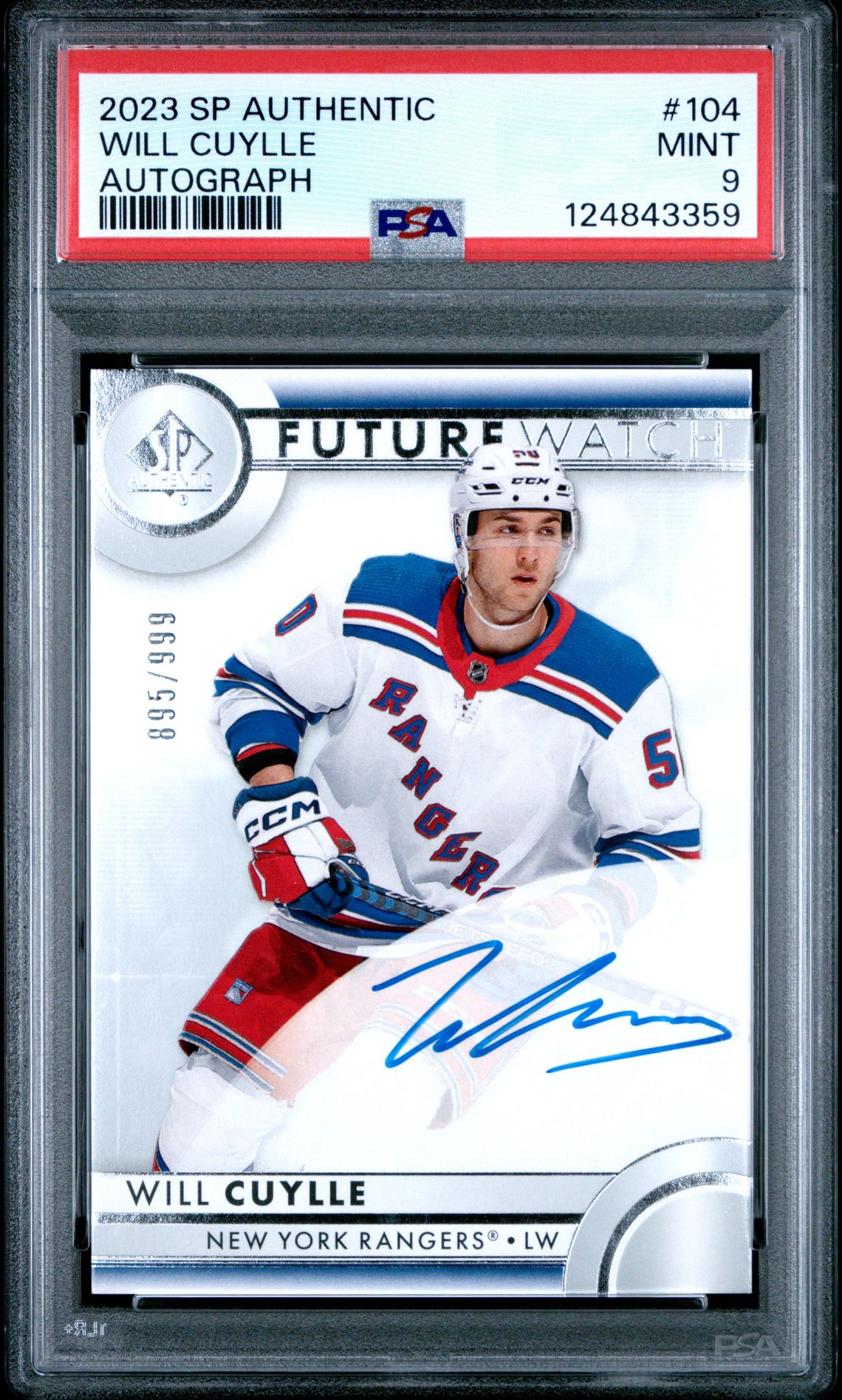 2023 Sp Authentic Will Cuylle #104 (Autograph) Mint 9 front