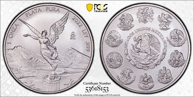 2022-Mo Onza Libertad Ag MS70