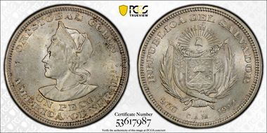 1914-CAM Peso KM-115.2  Ag MS63
