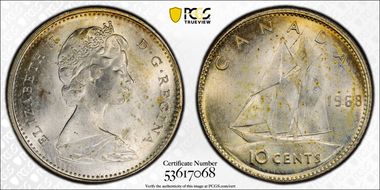 1968 10C Silver MS65