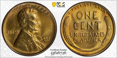 1931-S 1C MS65RB
