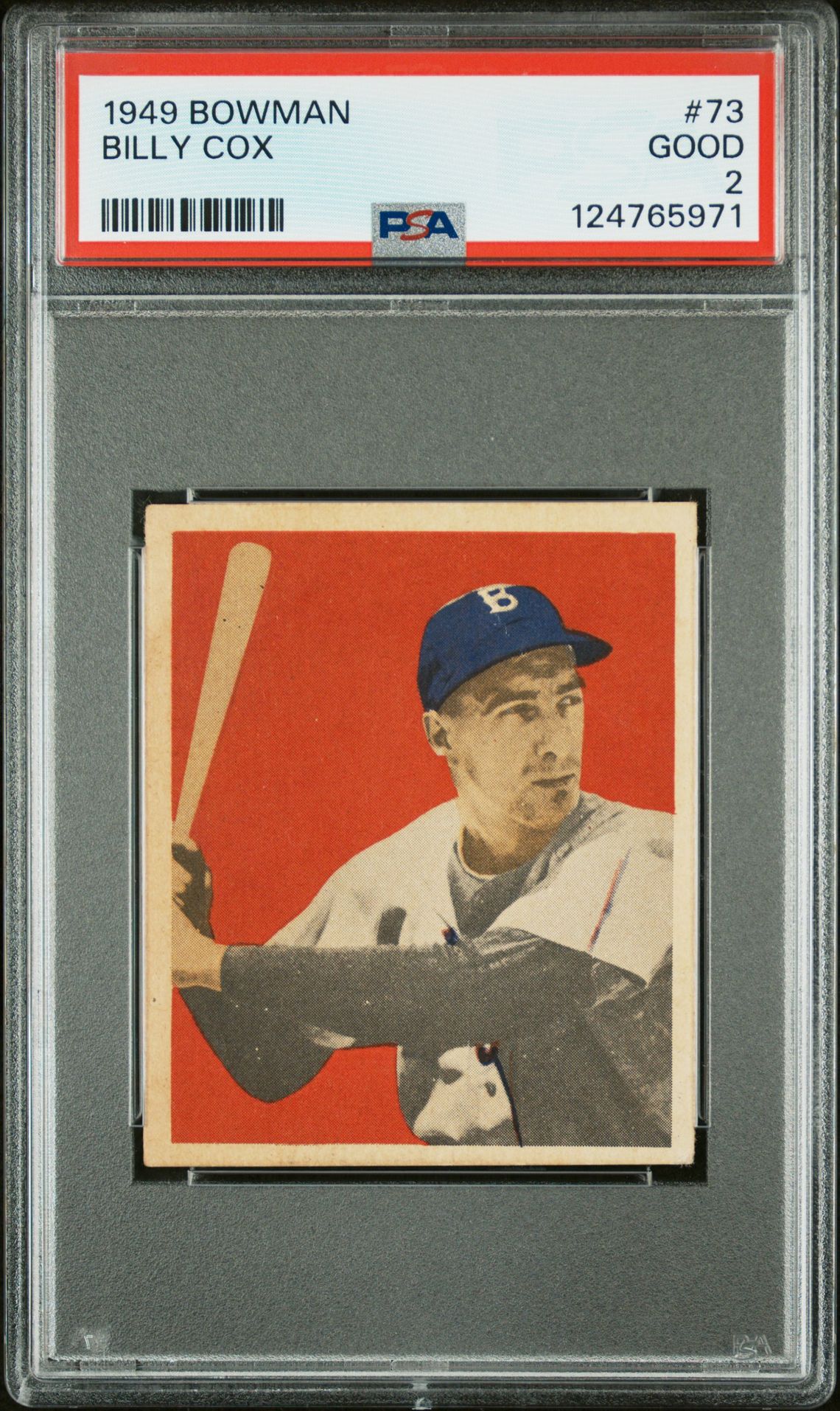 1949 Bowman BOWMAN #73 Billy Cox front