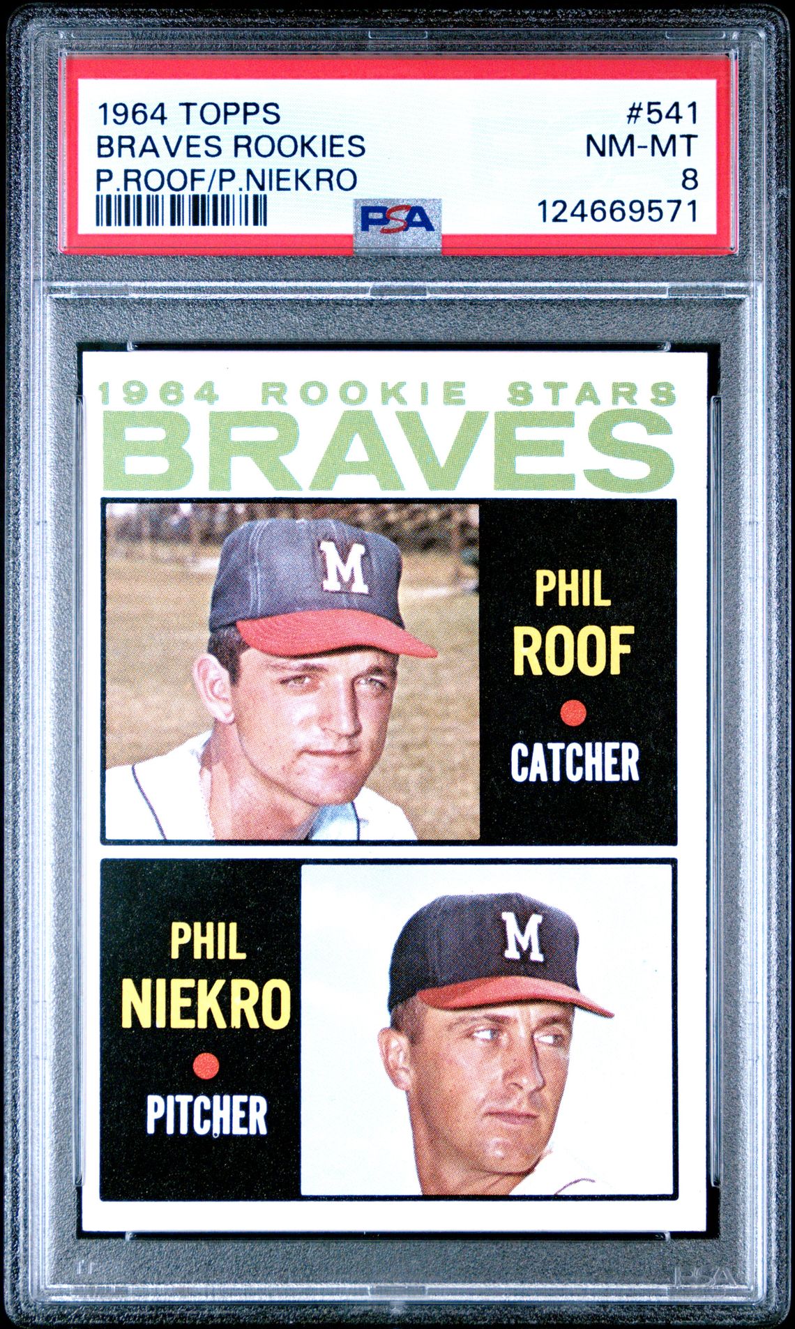 1964 Topps TOPPS P.ROOF/P.NIEKRO #541 Braves Rookies front