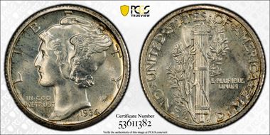 1934-D 10C MS66FB