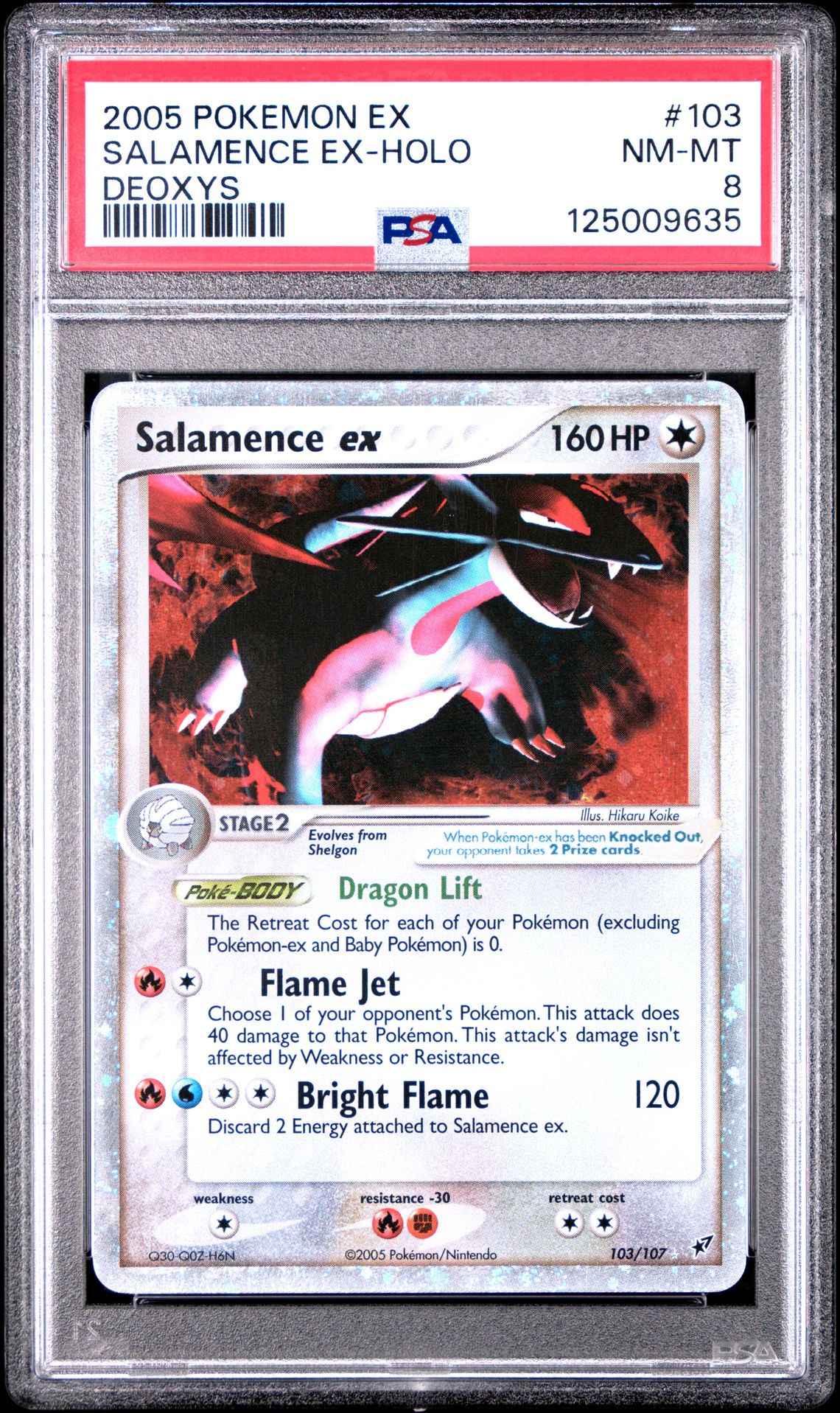 2005 Pokemon POKEMON EX DEOXYS #103 Salamence Ex-Holo front