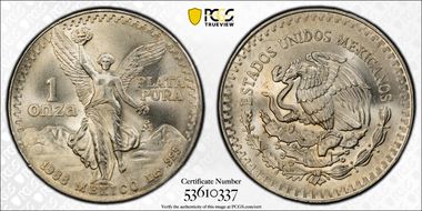 1988-Mo Onza Libertad Ag MS67
