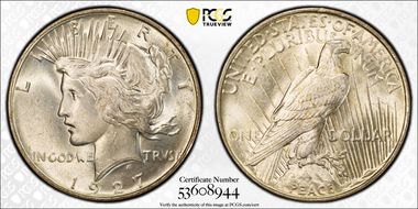 1927-D $1 MS64