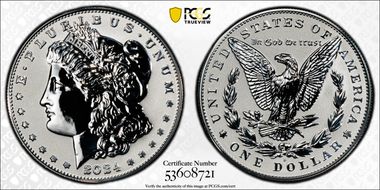 2024-S $1 Morgan Dollar Rev PR Two-Coin Reverse Proof Set PR70