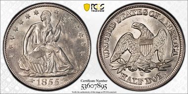 1855-O 50C Arrows N1