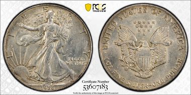 1986 $1 Silver Eagle AU53