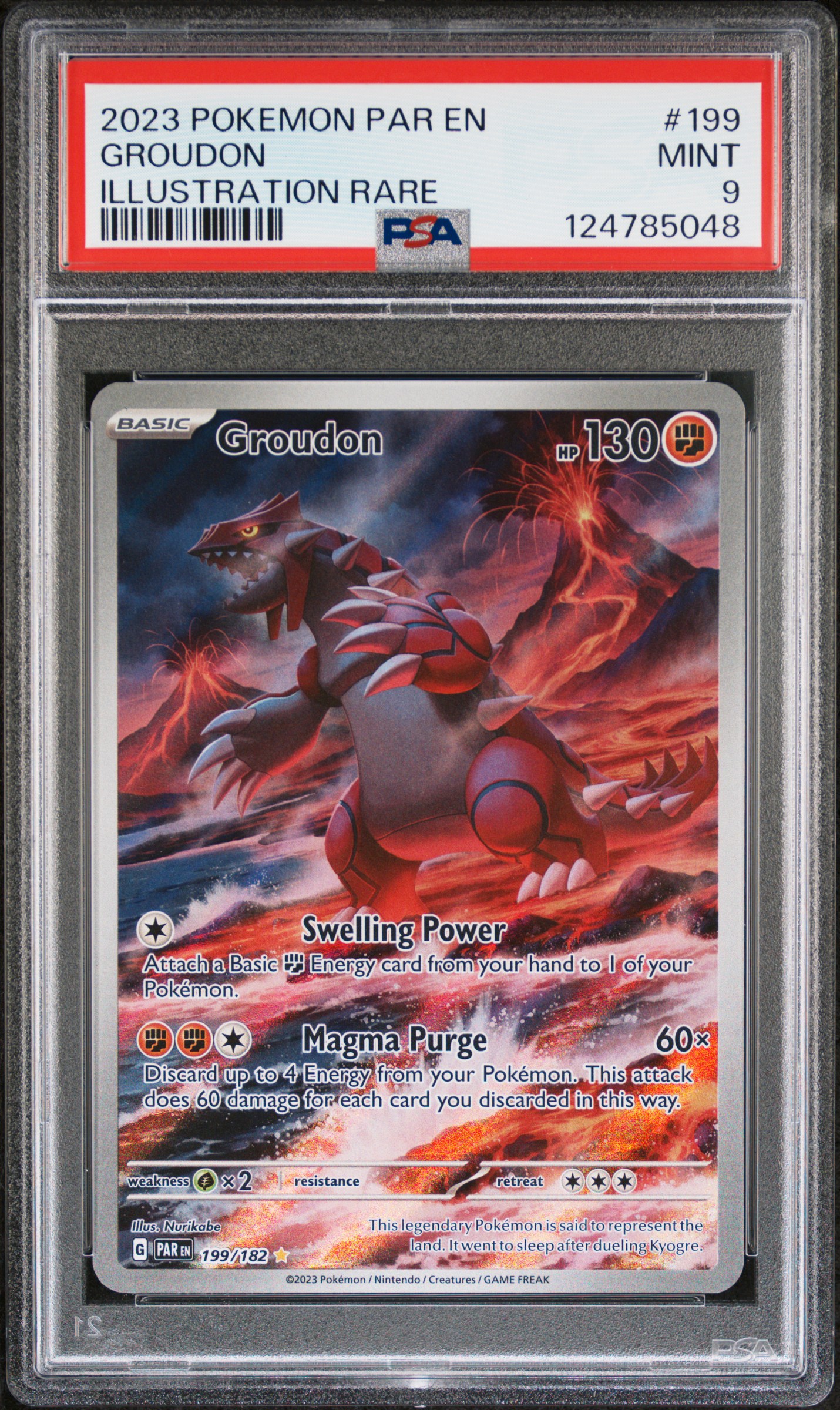 2023 #199 Groudon PSA 9 Par EN-Paradox Rift