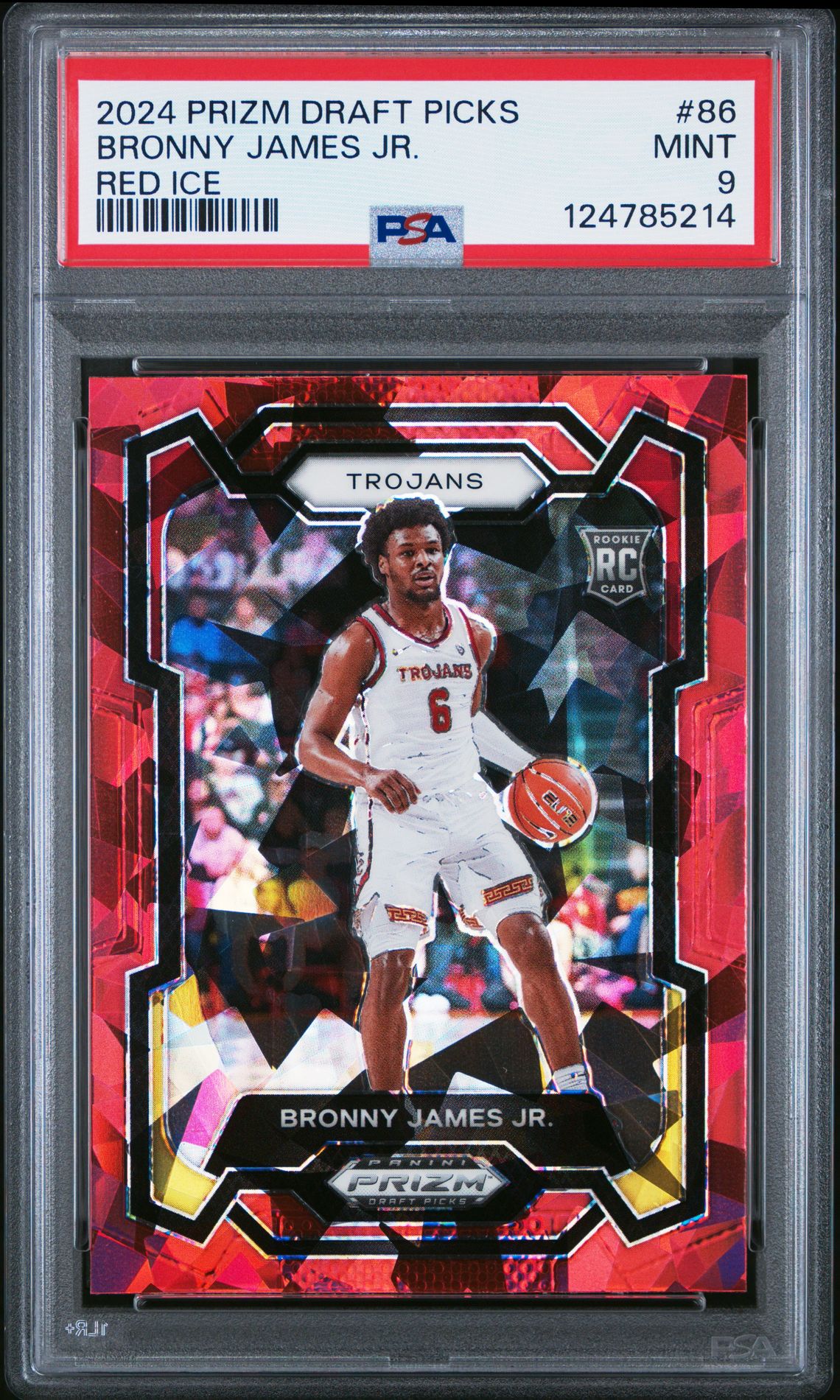 2024 Panini PANINI PRIZM DRAFT PICKS RED ICE #86 Bronny James Jr. front