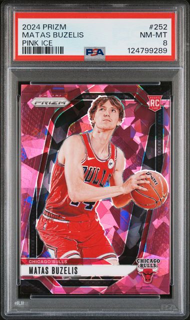 2024 Panini Prizm Pink Ice #252 Matas Buzelis front