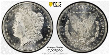 1880-S $1 MS65+ DMPL
