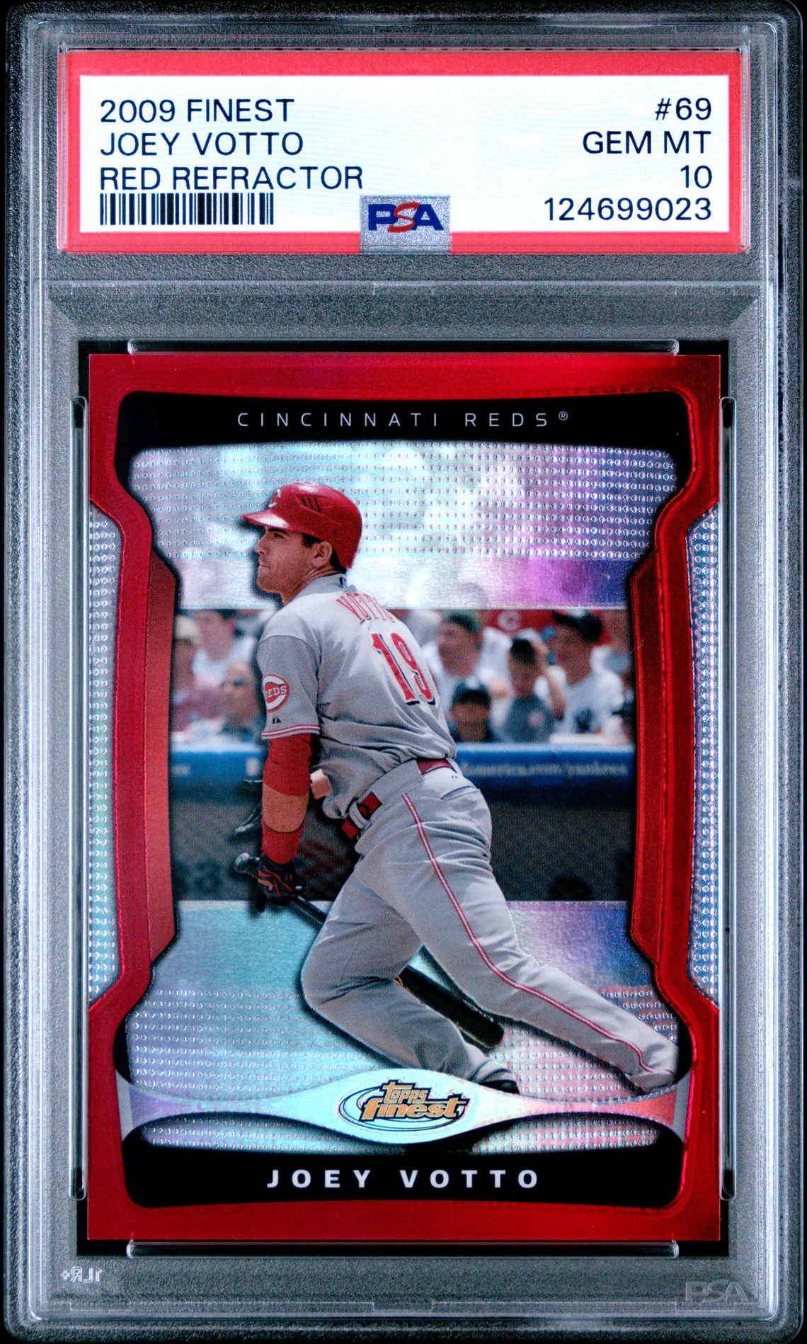2009 Finest FINEST RED REFRACTOR #69 Joey Votto front