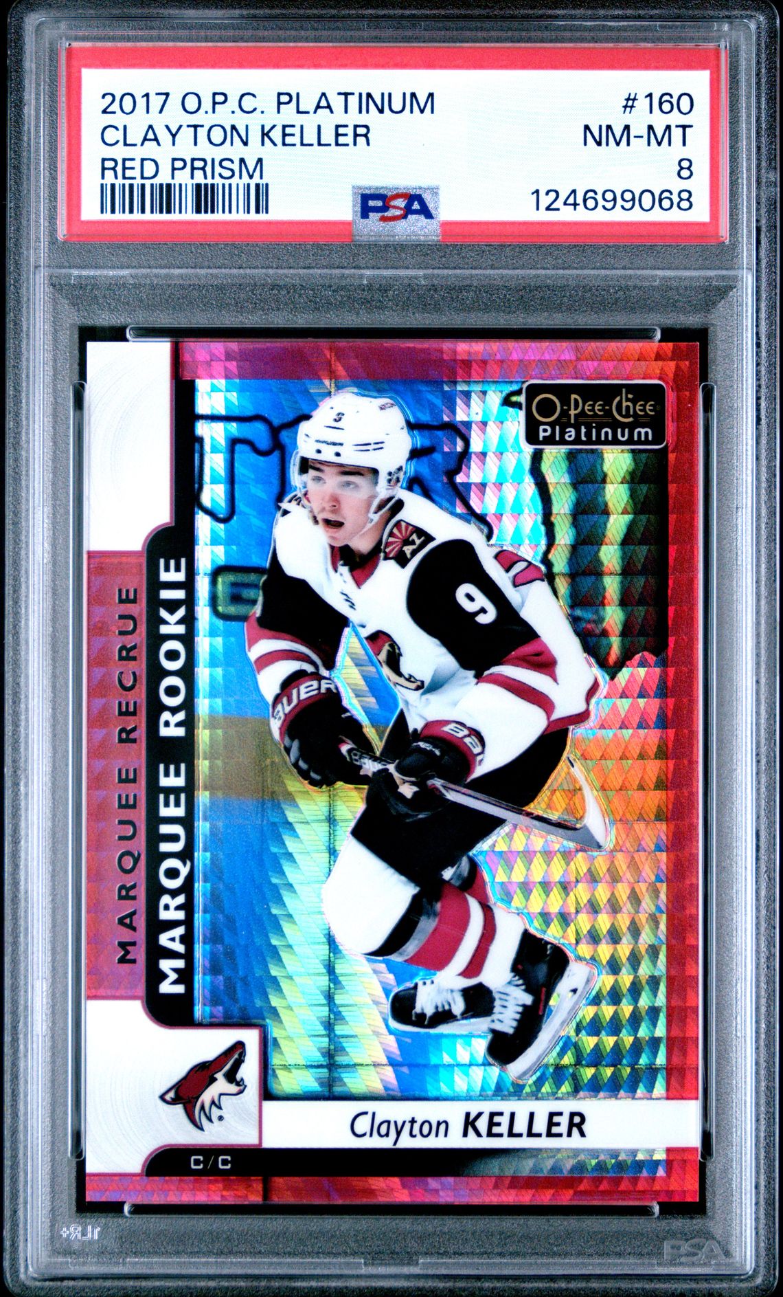 2017 O-Pee-Chee O-PEE-CHEE PLATINUM RED PRISM #160 Clayton Keller front