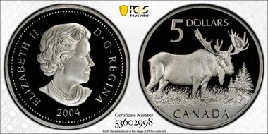2004 $5 Moose PR68DCAM