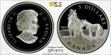 2006 $5 Sable Island Horses PR68DCAM