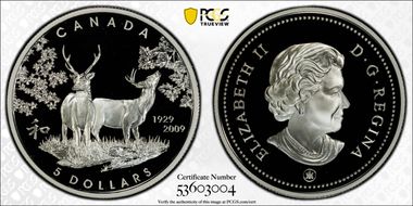 2009 $5 Canadian-Japanese Relations 80th Anniversary PR70DCAM