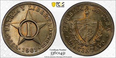 1961 1C MS66