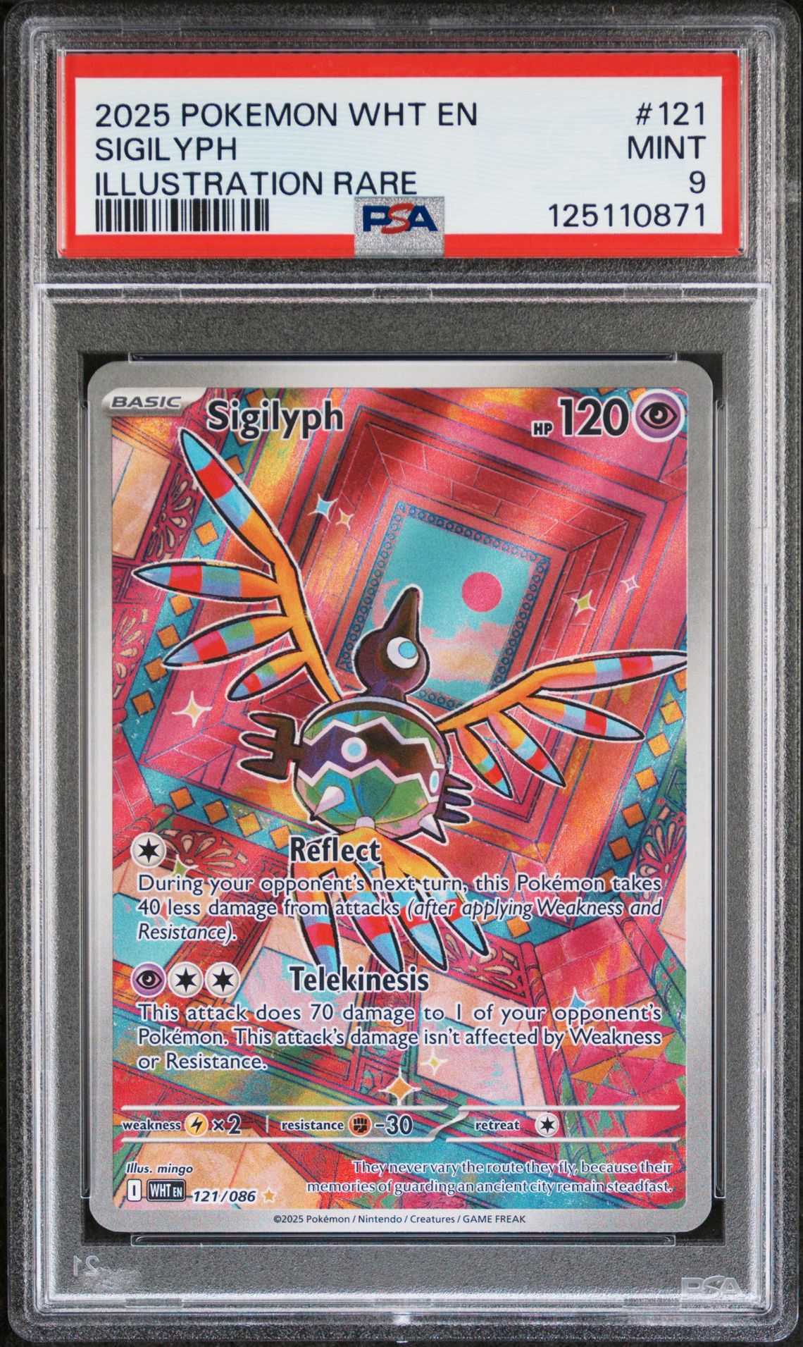 2025 Pokemon POKEMON WHT EN-WHITE FLARE ILLUSTRATION RARE #121 Sigilyph front