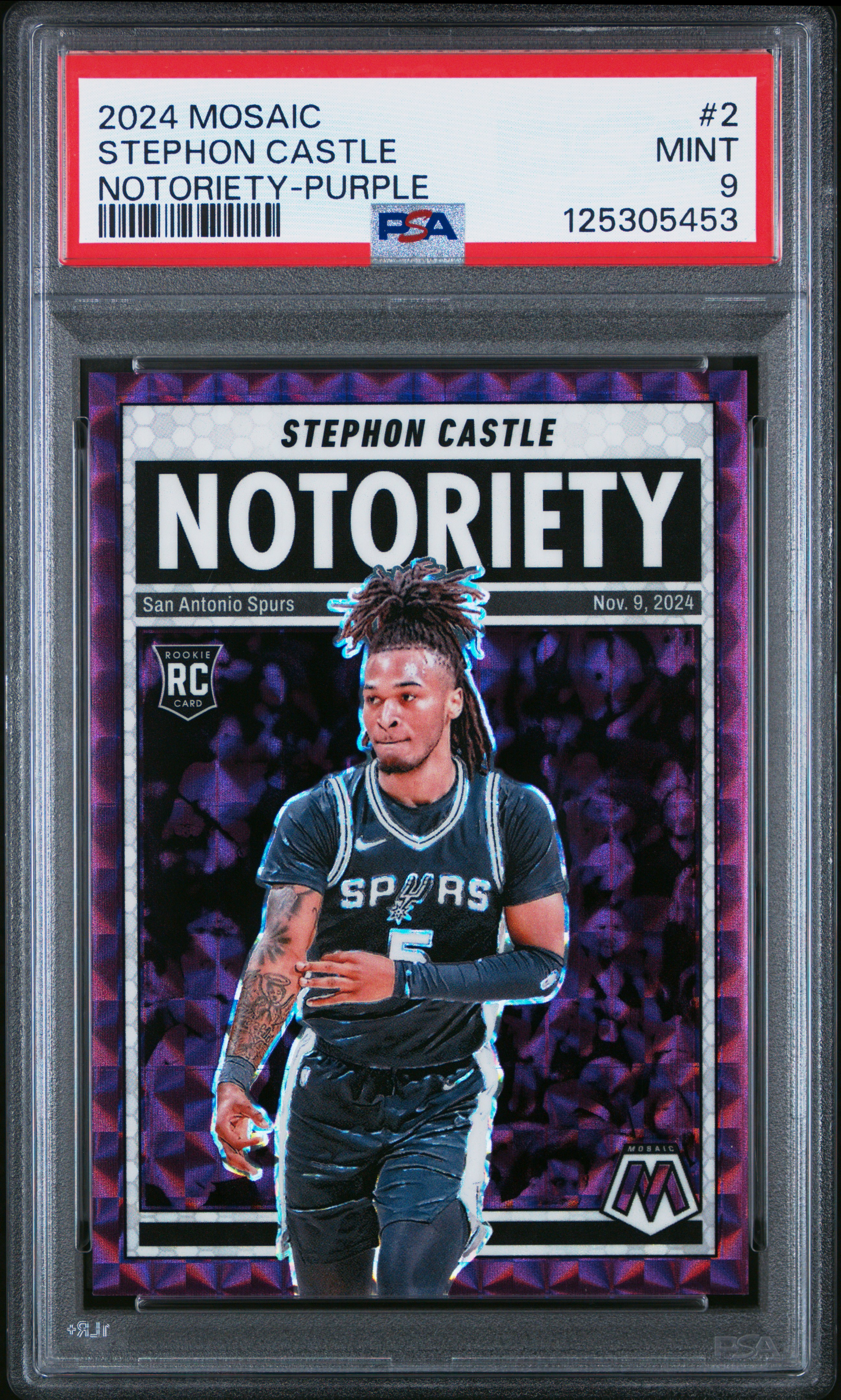 RossanaPop's 2024 Panini Mosaic Notoriety Stephon Castle Purple #2